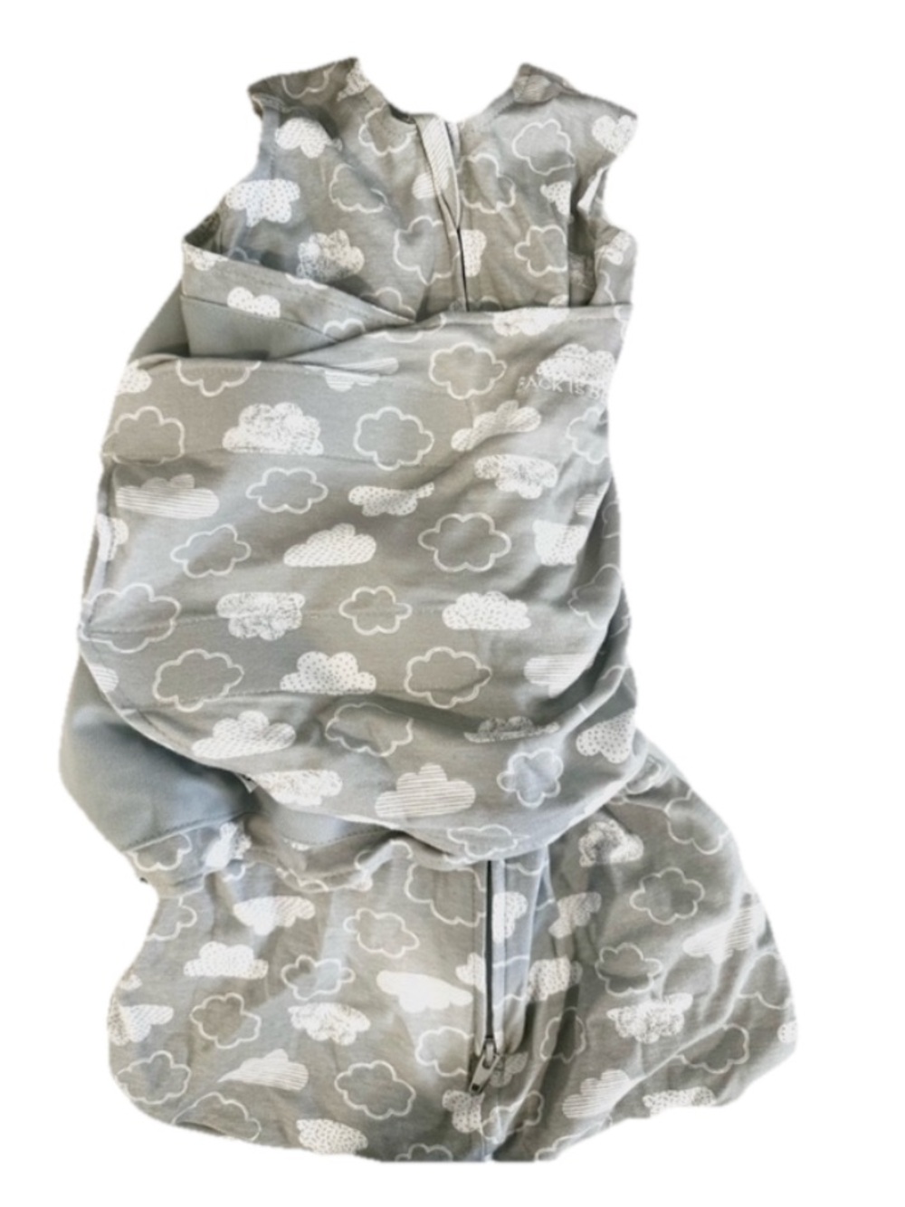 Halo Gray Cloud Print Sleep Sack Swaddle